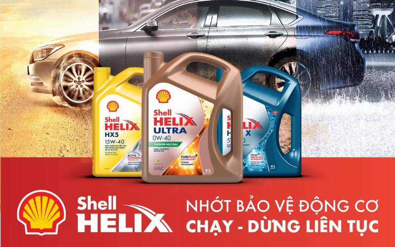 sản phẩm dầu nhớt của Shell Helix